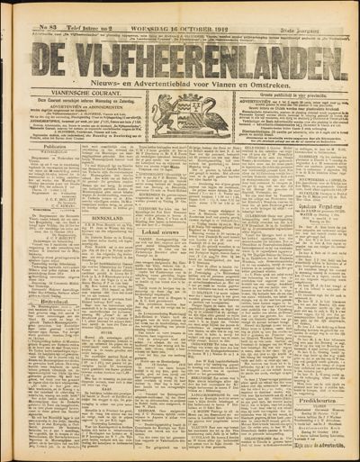 De Vijfheerenlanden, 16 oktober 1912