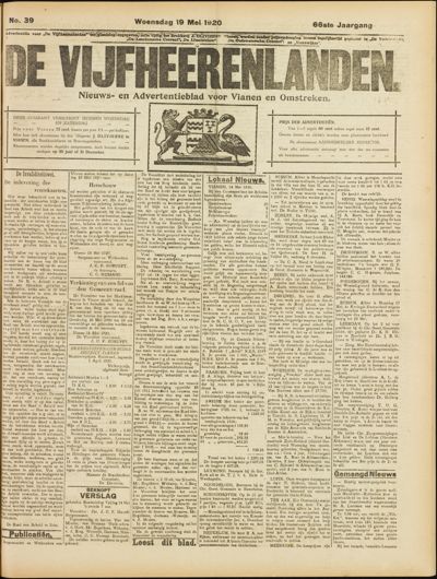 De Vijfheerenlanden, 19 mei 1920