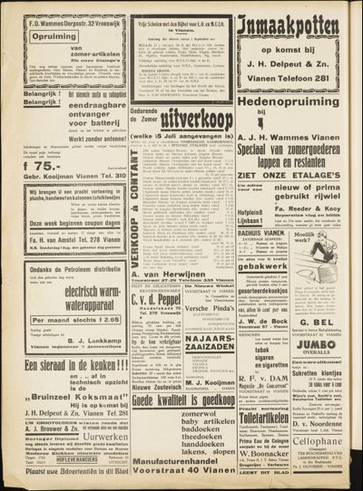 De Vijfheerenlanden, 27 juli 1940