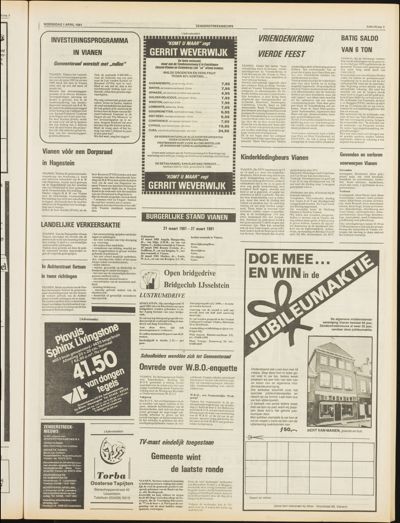 Zenderstreeknieuws, 1 april 1981