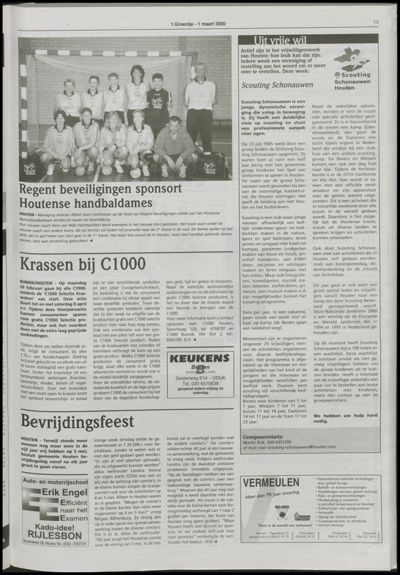 Wijks Nieuws / Bunniks Nieuws, 1 maart 2000 (nr. 9, jrg. 36)
