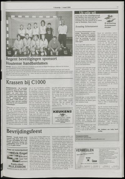 Wijks Nieuws / Bunniks Nieuws, 1 maart 2000 (nr. 9, jrg. 36)