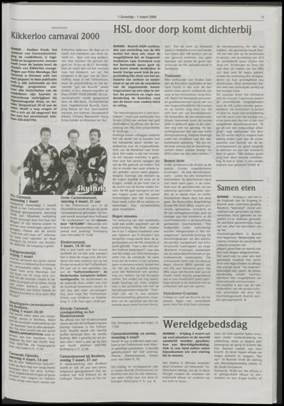 Wijks Nieuws / Bunniks Nieuws, 1 maart 2000 (nr. 9, jrg. 36)