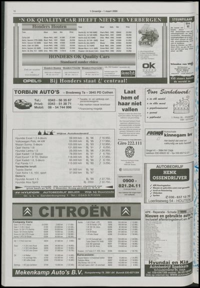 Wijks Nieuws / Bunniks Nieuws, 1 maart 2000 (nr. 9, jrg. 36)