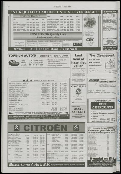Wijks Nieuws / Bunniks Nieuws, 1 maart 2000 (nr. 9, jrg. 36)