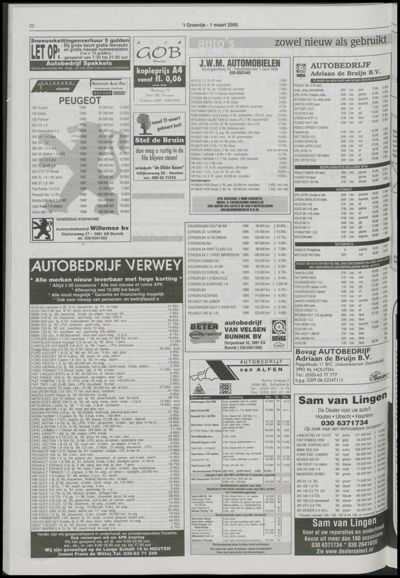 Wijks Nieuws / Bunniks Nieuws, 1 maart 2000 (nr. 9, jrg. 36)