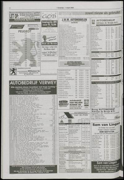 Wijks Nieuws / Bunniks Nieuws, 1 maart 2000 (nr. 9, jrg. 36)