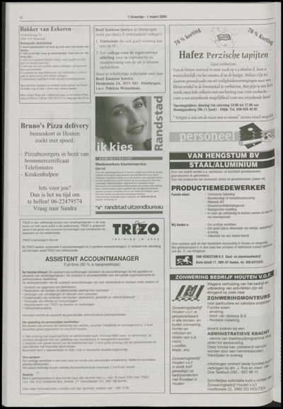 Wijks Nieuws / Bunniks Nieuws, 1 maart 2000 (nr. 9, jrg. 36)