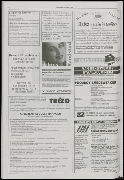 Wijks Nieuws / Bunniks Nieuws, 1 maart 2000 (nr. 9, jrg. 36)