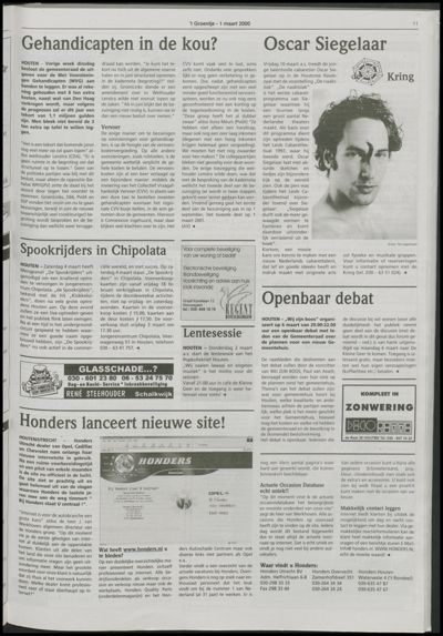 Wijks Nieuws / Bunniks Nieuws, 1 maart 2000 (nr. 9, jrg. 36)