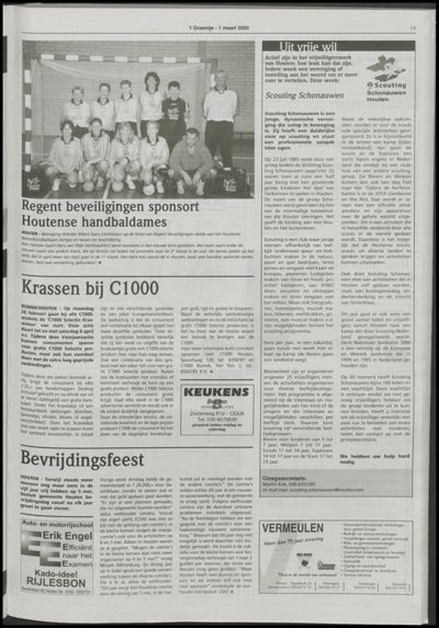 Wijks Nieuws / Bunniks Nieuws, 1 maart 2000 (nr. 9, jrg. 36)