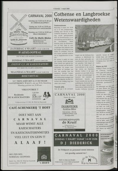 Wijks Nieuws / Bunniks Nieuws, 1 maart 2000 (nr. 9, jrg. 36)
