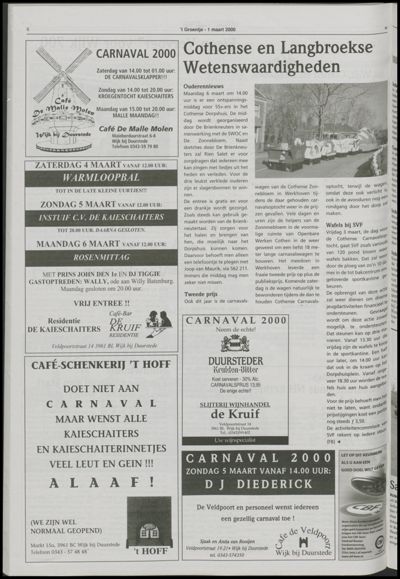 Wijks Nieuws / Bunniks Nieuws, 1 maart 2000 (nr. 9, jrg. 36)