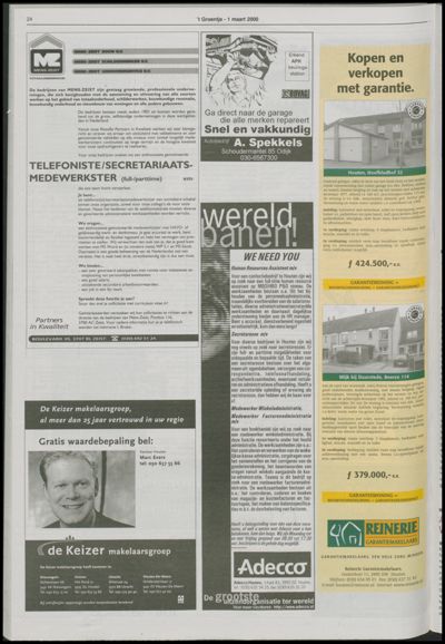 Wijks Nieuws / Bunniks Nieuws, 1 maart 2000 (nr. 9, jrg. 36)