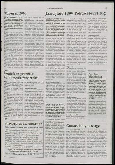 Wijks Nieuws / Bunniks Nieuws, 1 maart 2000 (nr. 9, jrg. 36)