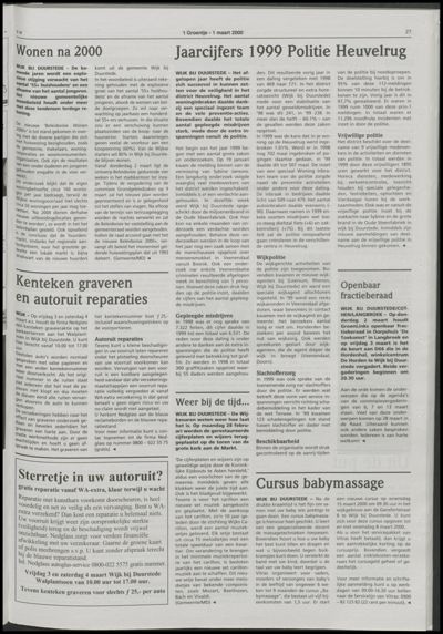 Wijks Nieuws / Bunniks Nieuws, 1 maart 2000 (nr. 9, jrg. 36)