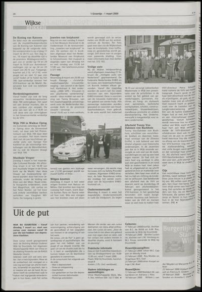 Wijks Nieuws / Bunniks Nieuws, 1 maart 2000 (nr. 9, jrg. 36)
