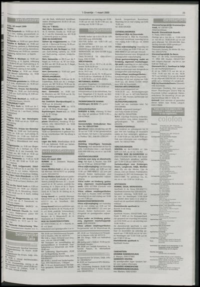 Wijks Nieuws / Bunniks Nieuws, 1 maart 2000 (nr. 9, jrg. 36)