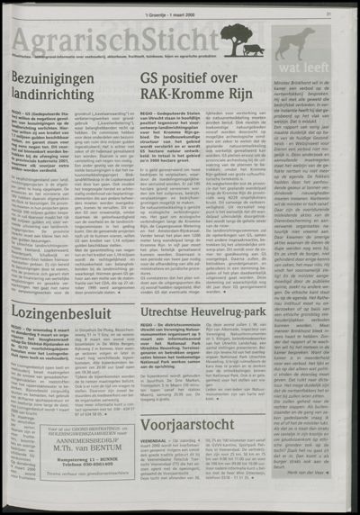 Wijks Nieuws / Bunniks Nieuws, 1 maart 2000 (nr. 9, jrg. 36)