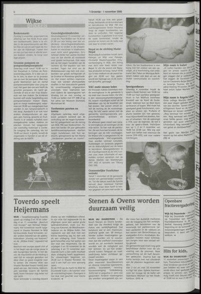 Wijks Nieuws / Bunniks Nieuws, 1 november 2000 (nr. 44, jrg. 36)