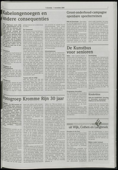 Wijks Nieuws / Bunniks Nieuws, 1 november 2000 (nr. 44, jrg. 36)