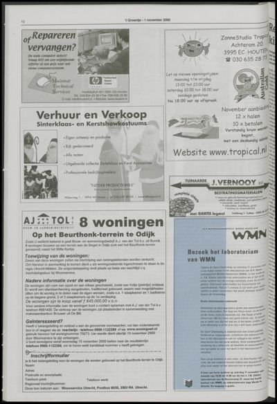 Wijks Nieuws / Bunniks Nieuws, 1 november 2000 (nr. 44, jrg. 36)