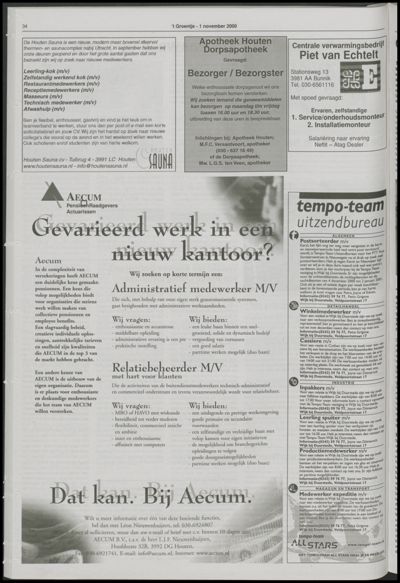 Wijks Nieuws / Bunniks Nieuws, 1 november 2000 (nr. 44, jrg. 36)