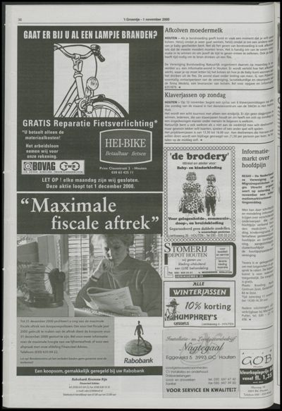 Wijks Nieuws / Bunniks Nieuws, 1 november 2000 (nr. 44, jrg. 36)