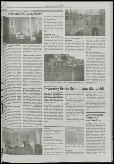 Wijks Nieuws / Bunniks Nieuws, 1 november 2000 (nr. 44, jrg. 36)
