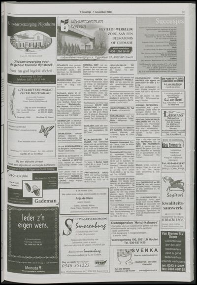 Wijks Nieuws / Bunniks Nieuws, 1 november 2000 (nr. 44, jrg. 36)