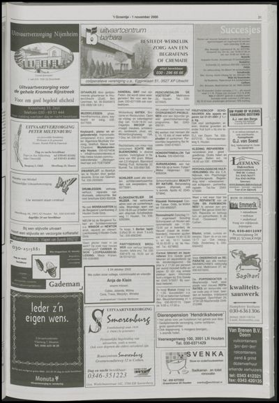 Wijks Nieuws / Bunniks Nieuws, 1 november 2000 (nr. 44, jrg. 36)