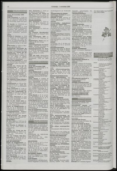 Wijks Nieuws / Bunniks Nieuws, 1 november 2000 (nr. 44, jrg. 36)
