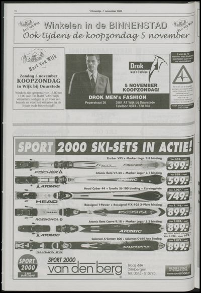 Wijks Nieuws / Bunniks Nieuws, 1 november 2000 (nr. 44, jrg. 36)