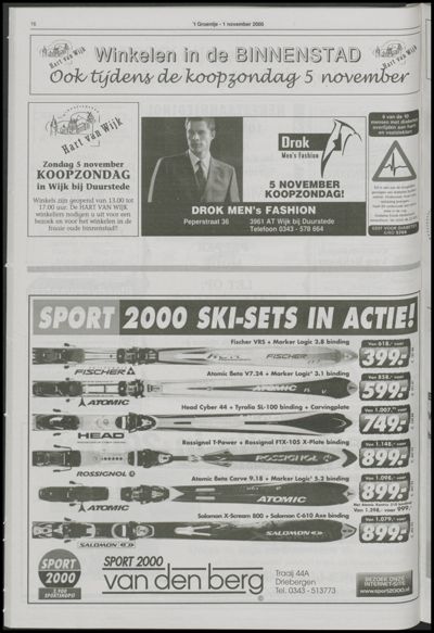 Wijks Nieuws / Bunniks Nieuws, 1 november 2000 (nr. 44, jrg. 36)