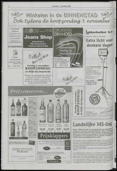 Wijks Nieuws / Bunniks Nieuws, 1 november 2000 (nr. 44, jrg. 36)