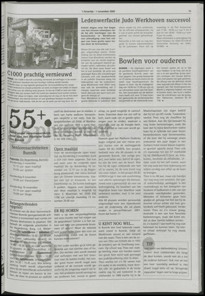 Wijks Nieuws / Bunniks Nieuws, 1 november 2000 (nr. 44, jrg. 36)