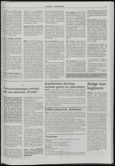 Wijks Nieuws / Bunniks Nieuws, 1 november 2000 (nr. 44, jrg. 36)