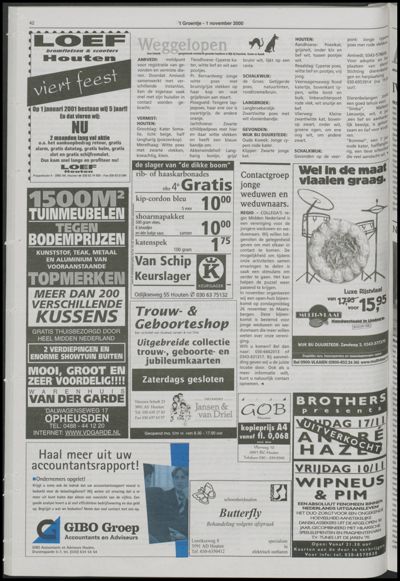 Wijks Nieuws / Bunniks Nieuws, 1 november 2000 (nr. 44, jrg. 36)