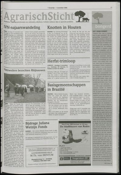 Wijks Nieuws / Bunniks Nieuws, 1 november 2000 (nr. 44, jrg. 36)