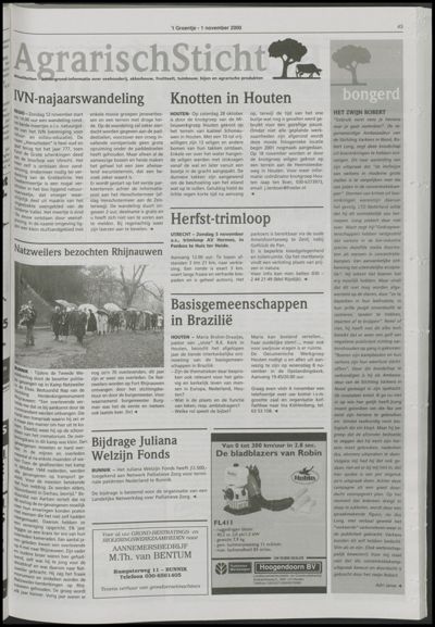Wijks Nieuws / Bunniks Nieuws, 1 november 2000 (nr. 44, jrg. 36)