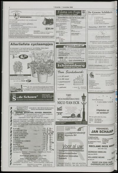 Wijks Nieuws / Bunniks Nieuws, 1 november 2000 (nr. 44, jrg. 36)