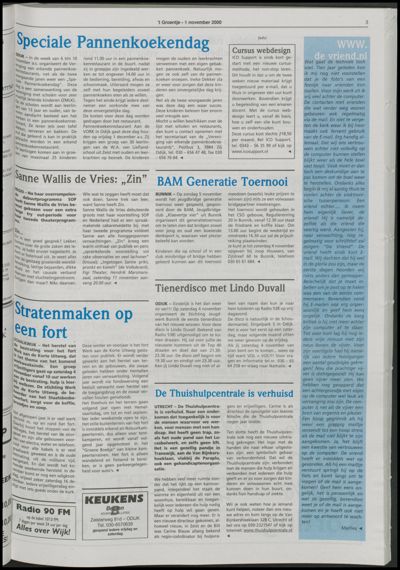 Wijks Nieuws / Bunniks Nieuws, 1 november 2000 (nr. 44, jrg. 36)
