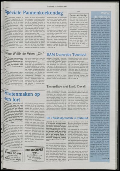 Wijks Nieuws / Bunniks Nieuws, 1 november 2000 (nr. 44, jrg. 36)