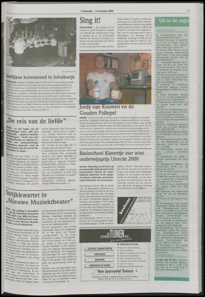Wijks Nieuws / Bunniks Nieuws, 1 november 2000 (nr. 44, jrg. 36)