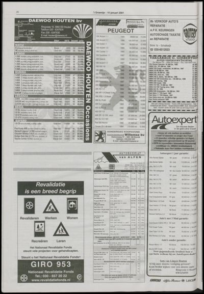 Wijks Nieuws / Bunniks Nieuws, 10 januari 2001 (nr. 2, jrg. 37)