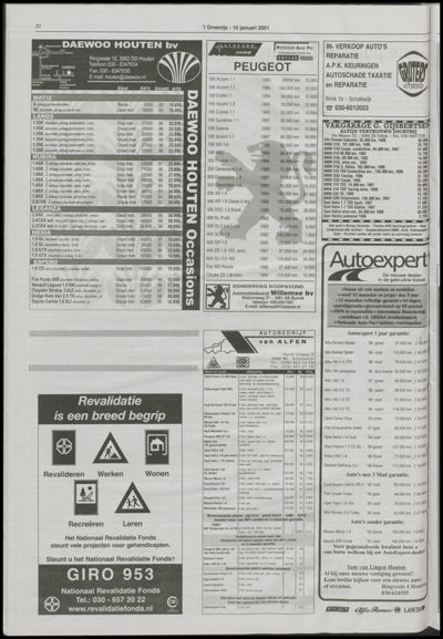 Wijks Nieuws / Bunniks Nieuws, 10 januari 2001 (nr. 2, jrg. 37)