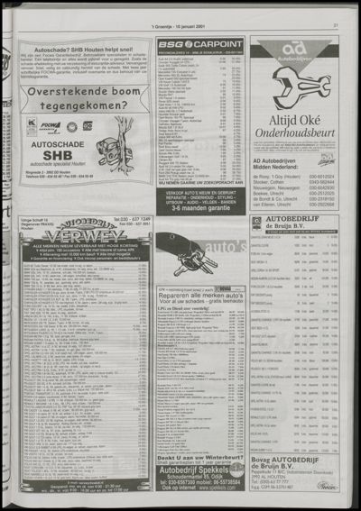 Wijks Nieuws / Bunniks Nieuws, 10 januari 2001 (nr. 2, jrg. 37)