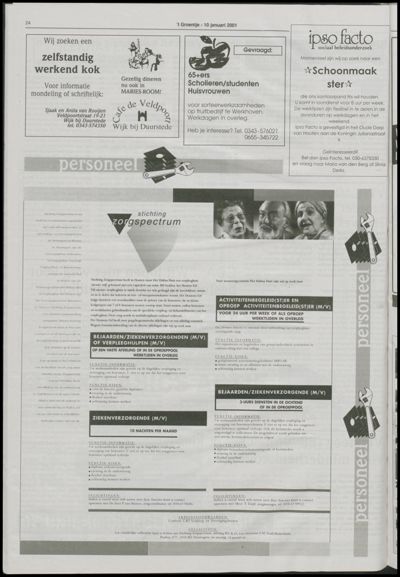 Wijks Nieuws / Bunniks Nieuws, 10 januari 2001 (nr. 2, jrg. 37)