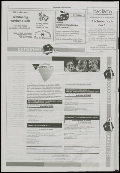 Wijks Nieuws / Bunniks Nieuws, 10 januari 2001 (nr. 2, jrg. 37)