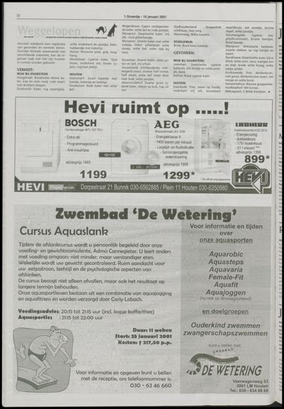 Wijks Nieuws / Bunniks Nieuws, 10 januari 2001 (nr. 2, jrg. 37)